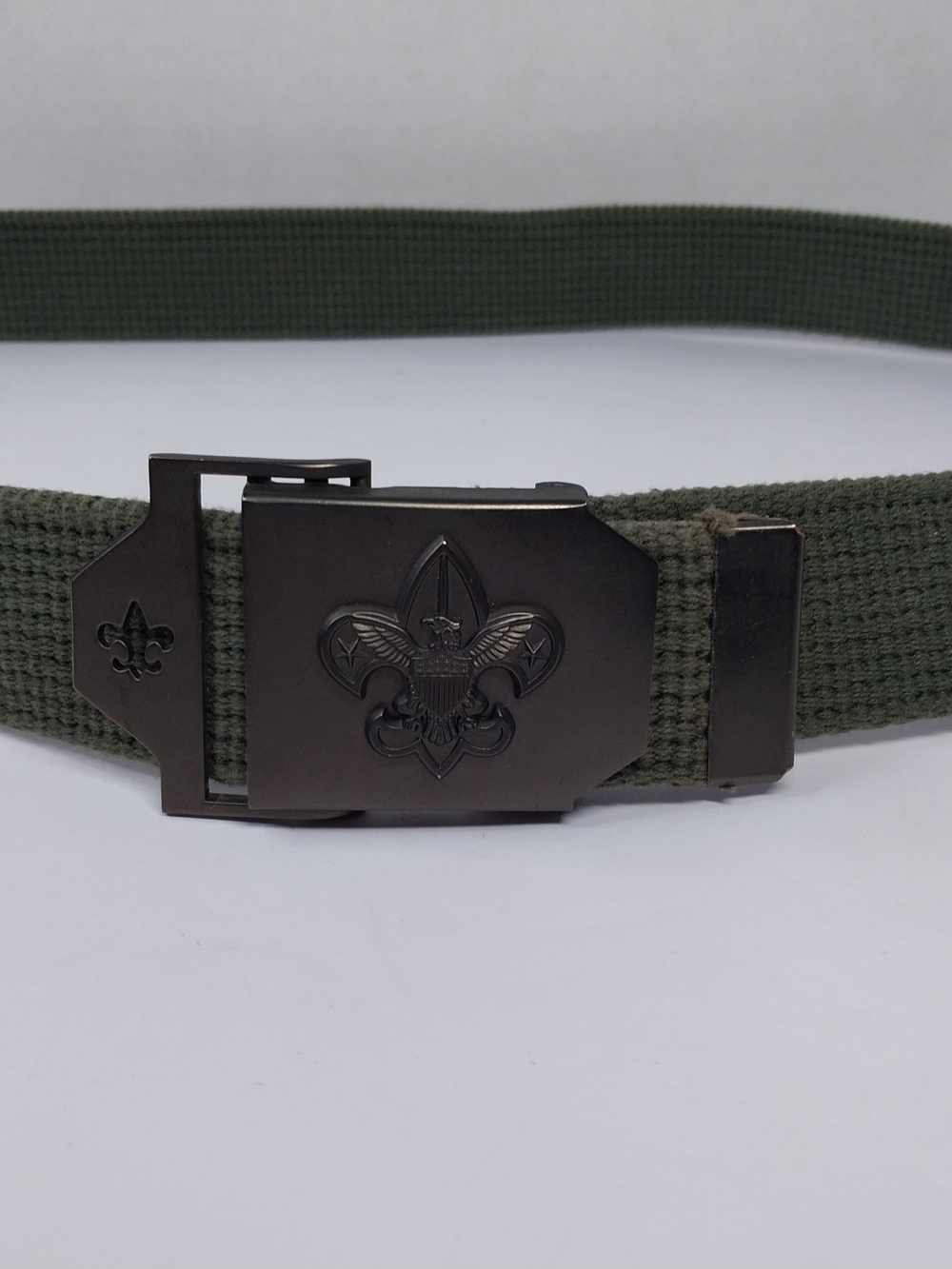 BSA Adjustable Web Belt & Buckle Size M/L Green Official Boy Scouts America 42”